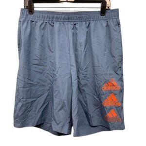 Adidas Men’s L Blue D2M Logo Shorts‎ 9" Inseam Polyester Athletic Training Gym